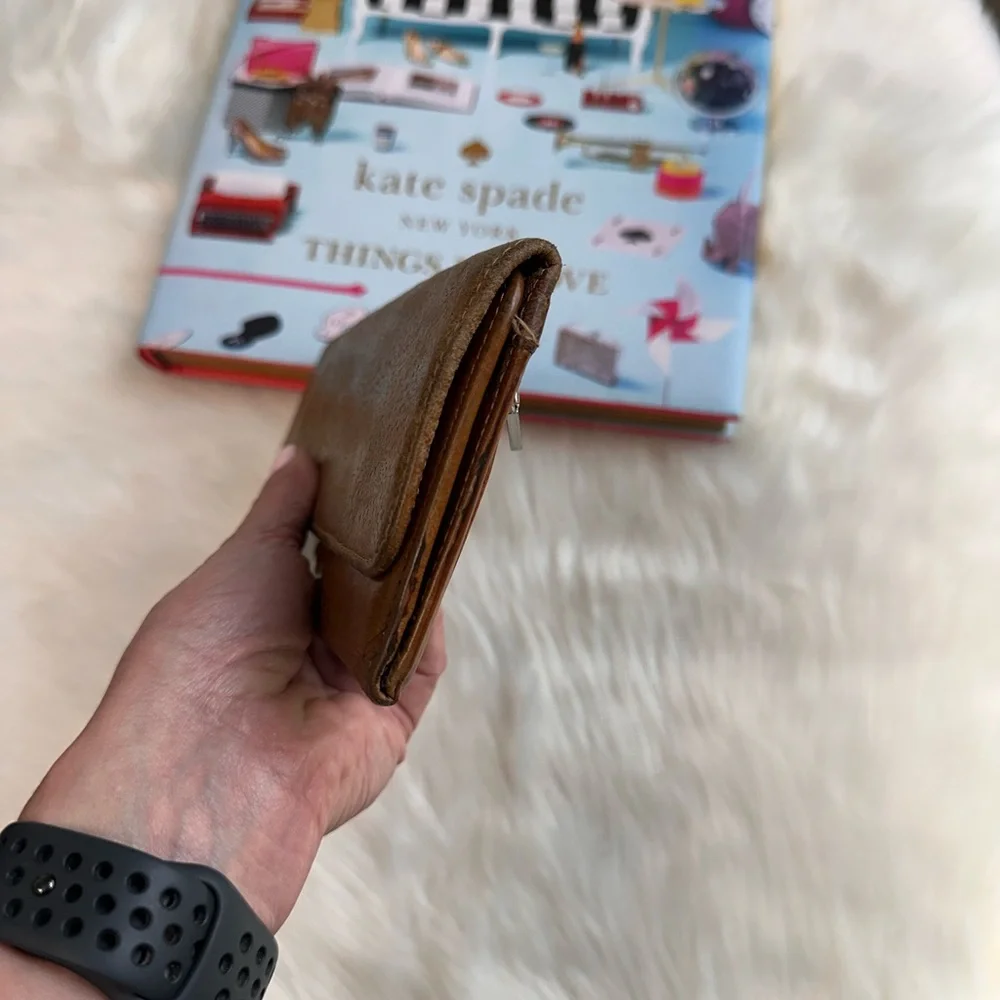 HOBO Brown Leather Clutch Wallet